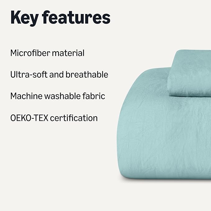 Amazon Basics Brushed Microfiber Comforter Set, Extra Soft - Image 2