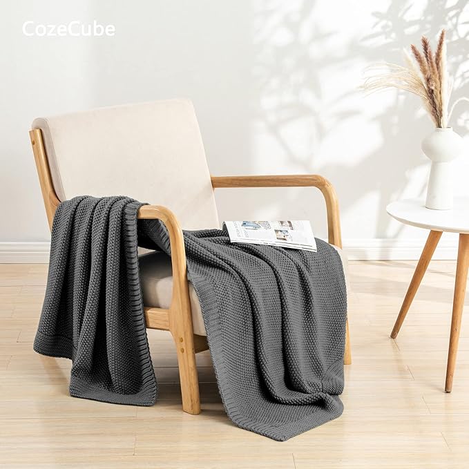 CozeCube Dark Grey Throw Blanket - Image 2