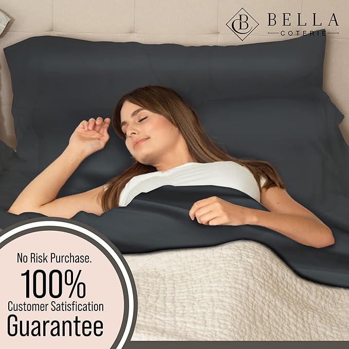 Bella Coterie 6 Piece Luxury Bamboo Viscose King Size Sheet Set | 100% - Image 5