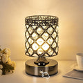 TOBUSA Black Rechargeable Cordless Table Lamp, Portable 6000mAh Crystal Battery by TOBUSA