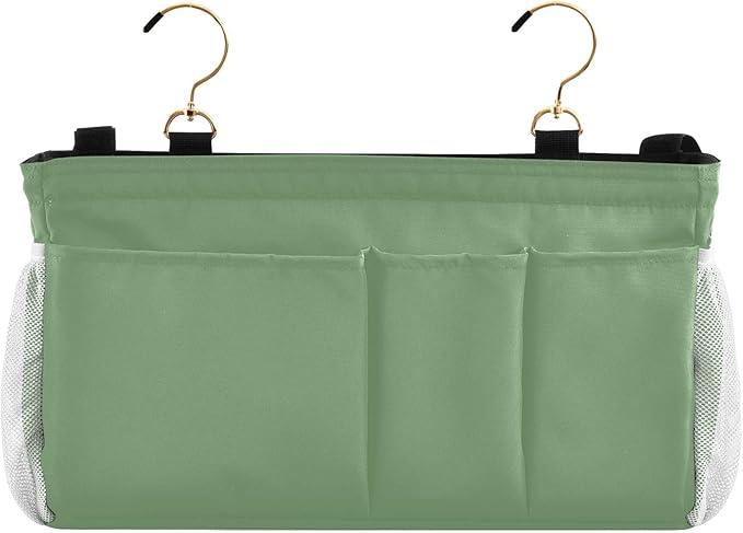 KOPIRIT Blue Gray Bedside Caddy Storage Bag Bedside Organizer - Image 2