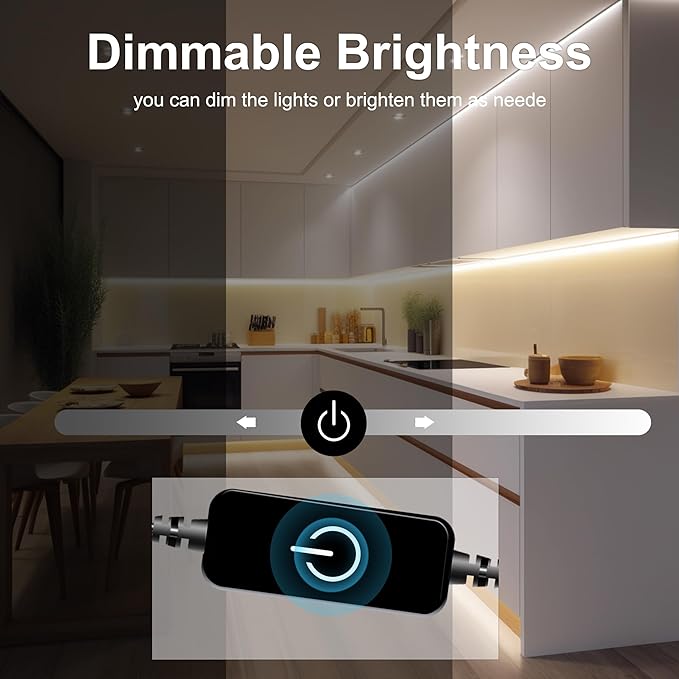 COB LED Strip Lights 5M, Touch Dimmable led Strips, 16.4ft LED Tape Lights - Image 4