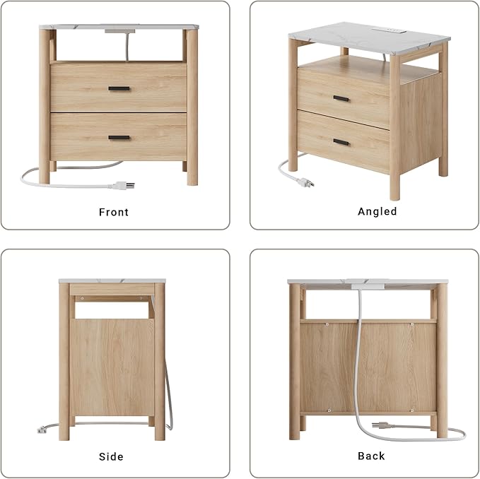 FavourLife Night Stand, Modern Large Nightstand - Image 7