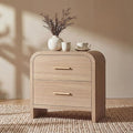 Night Stand 2-Drawer Nightstand 24" H Metal Handle Modern Sturdy Bedside Table by TheBeautyofRusticRefined