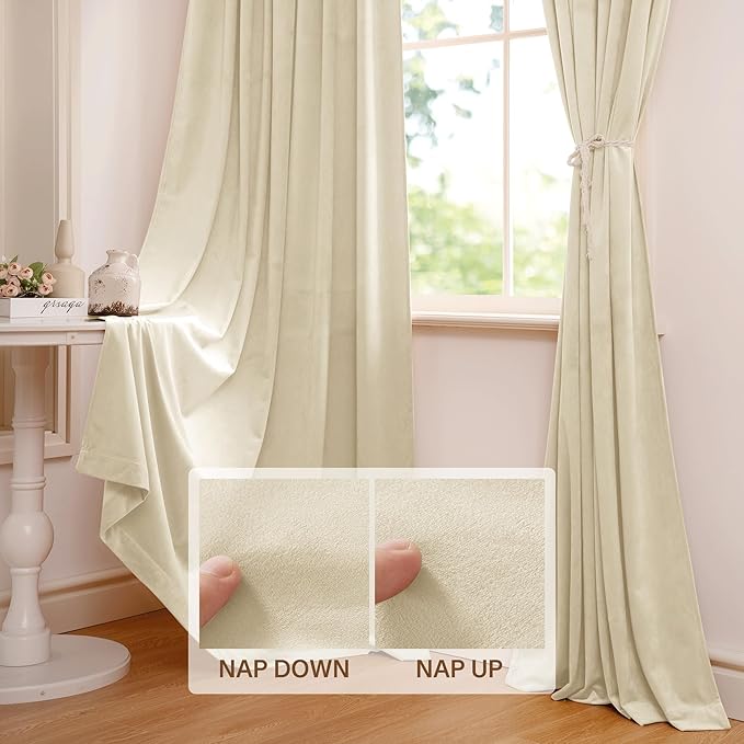 StangH Beige Velvet Curtains - Image 4