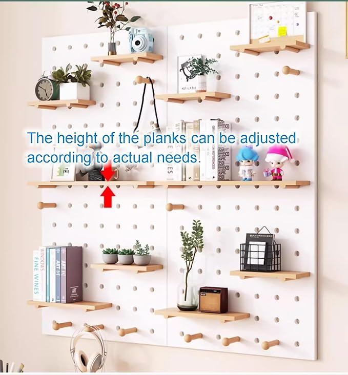 Wooden Wall Organizer Kit, Versatile Display Panel - Image 2