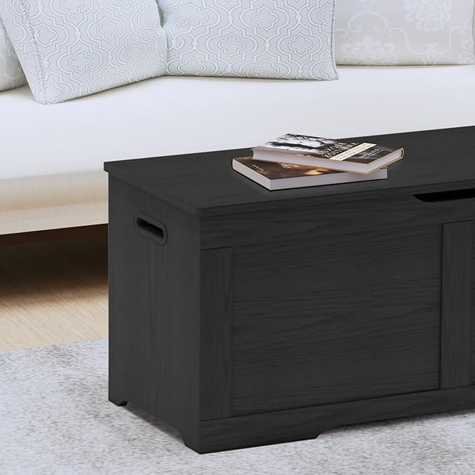 Timberer 39.4" Storage Chest, Wooden Storage Bench, Lift Top Toy Chest - Image 9