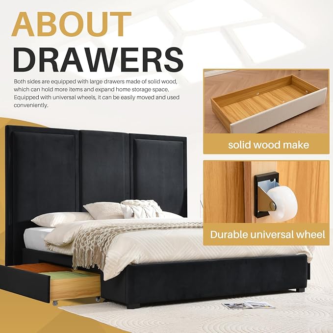 YUHUASHI King Size Bed Frame - Image 4