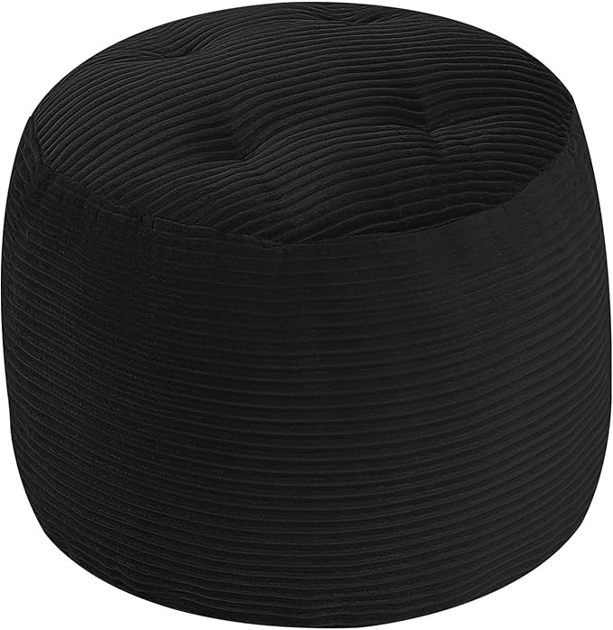 MeMoreCool Stuffed Round Pouf Ottoman Foot Rest, Floor Pouf Foot Stool by MeMoreCool
