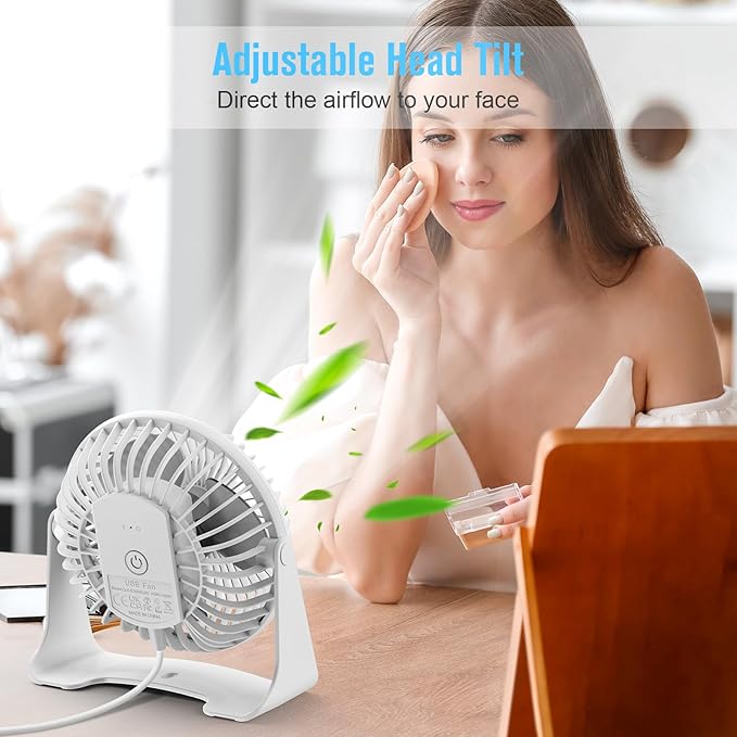 BESKAR USB Small Desk Fan, Portable Fans - Image 4