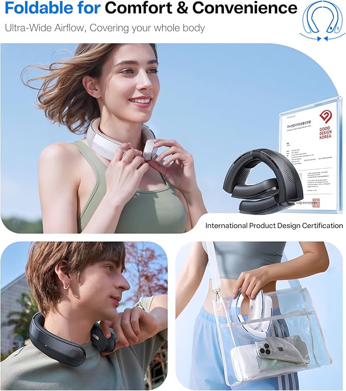 TORRAS COOLiTE Neck Fan, Industry’s Strongest Wind Power, Portable Neck Fan - Image 6