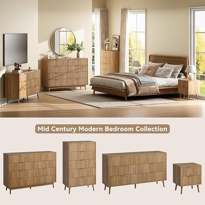 CARPETNAL Fluted 8 Drawer Dresser - Image 5