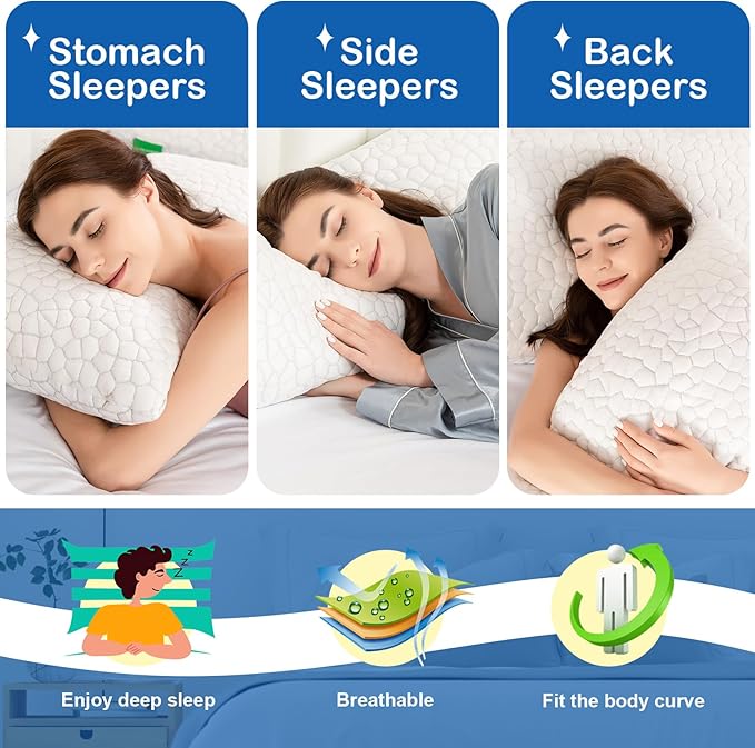 SUPA MODERN Cooling Pillows for Side Sleepers, Cool Side Sleeper Pillow for - Image 7