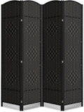 4 Panel Room Divider, 6Ft Folding Privacy Screen, Tall by cocosica