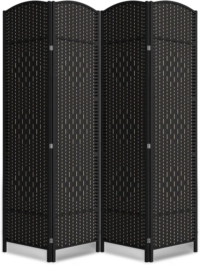 4 Panel Room Divider, 6Ft Folding Privacy Screen, Tall by cocosica
