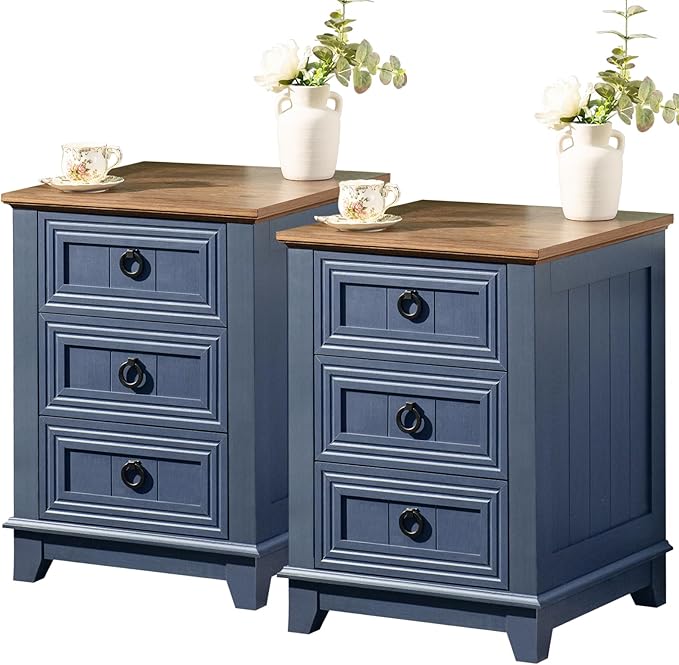 Night Stand Set of 2, Farmhouse 18" End Table by Joaxswe