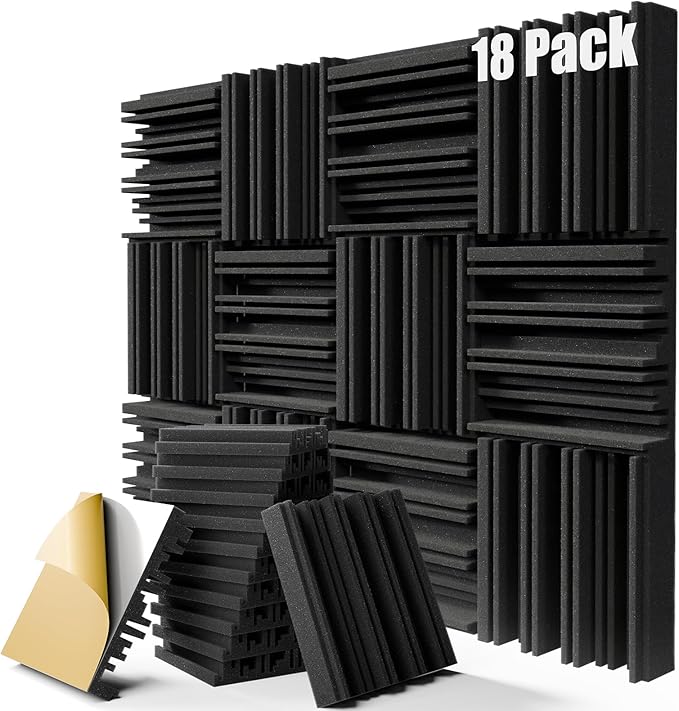18 Pack Sound Proof Foam Panels by ZELMINE