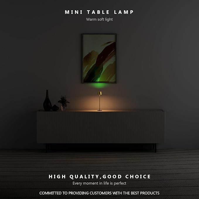 Modern LED Color-Changing Cordless Table lamp, 7 Colors, metal Shade, Touch - Image 2