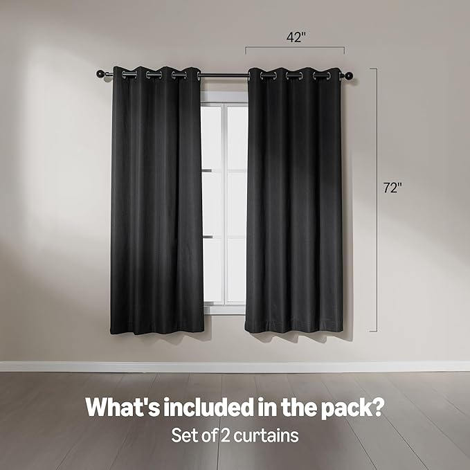 Amazon Basics Faux Linen Blackout Curtains - Image 5