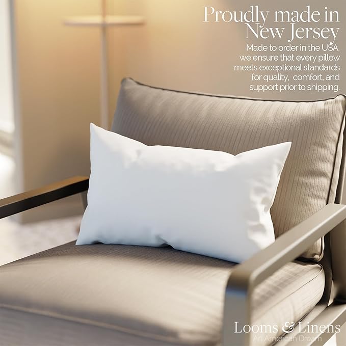 Looms & Linens 16x20 inch Lumbar Support Pillow Inserts - Image 3
