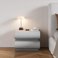 homary Smart Nightstand Modern Light Gray Leather Nightstands by Homary