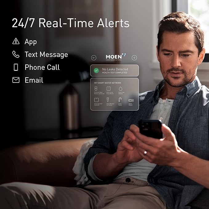 Moen Flo Smart Water Monitor and Automatic Shutoff Sensor, Wi-Fi Connected - Image 13