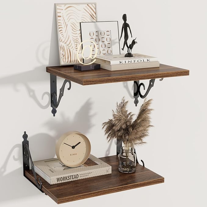 Dreamland Deep Floating Shelves, Wide Display Shelf Wall Mounted by Dreamland