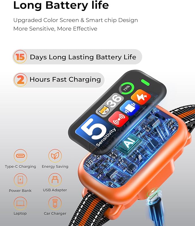Upgraded Dog Bark Collar, Smart AI Barking Collar - Image 3
