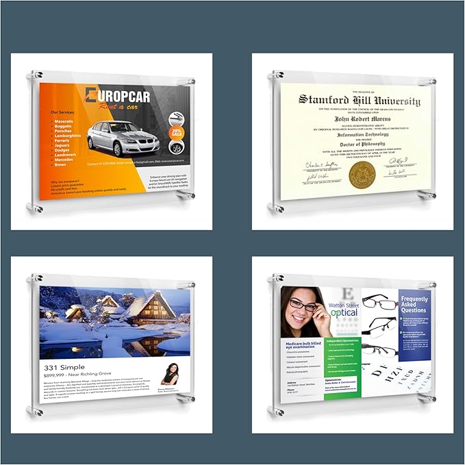 ArtToFrames 14x28 Inch Double Panel Floating Acrylic Picture Frame comes - Image 5
