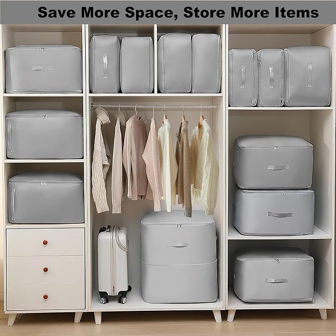 Ultra Space Saving Self Compression Organizer, 3-Layer Zipper Large Capacity - Image 7