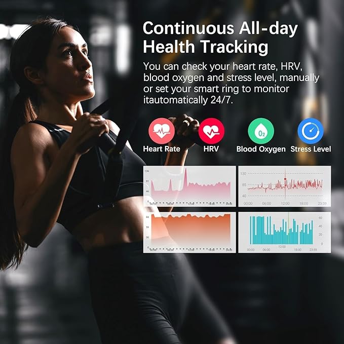 Smart Health Ring for Women Men, Fitness Tracker Ringwith Heart Rate, Blood - Image 5