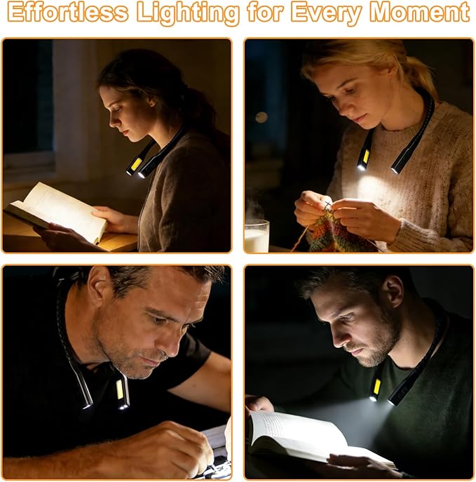Rechargeable Neck Light with Dual-Sided LED, 1200mAh Battery, Large Velvet Neck - Image 6