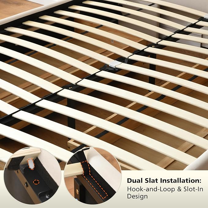 VELOCAVA Queen Size Upholstered Bed Frame - Image 5