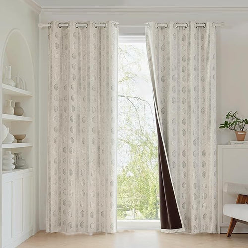 100% Boho Blackout Curtains 63 Inches Long - Image 2