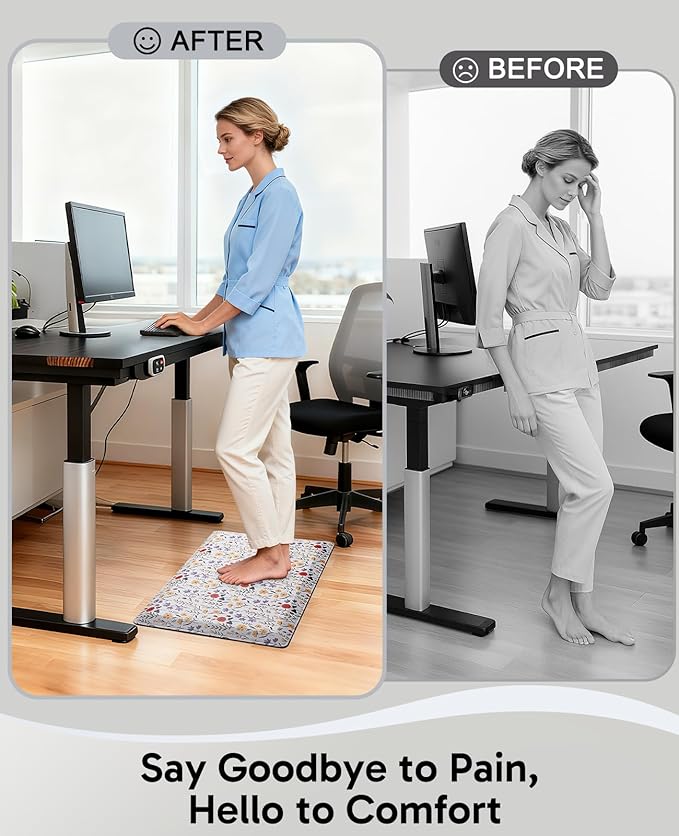 Ophanie Kitchen Mats for Floor, 3/4 inch Thick, 20x32 Anti Fatigue Cushioned Mat - Image 6