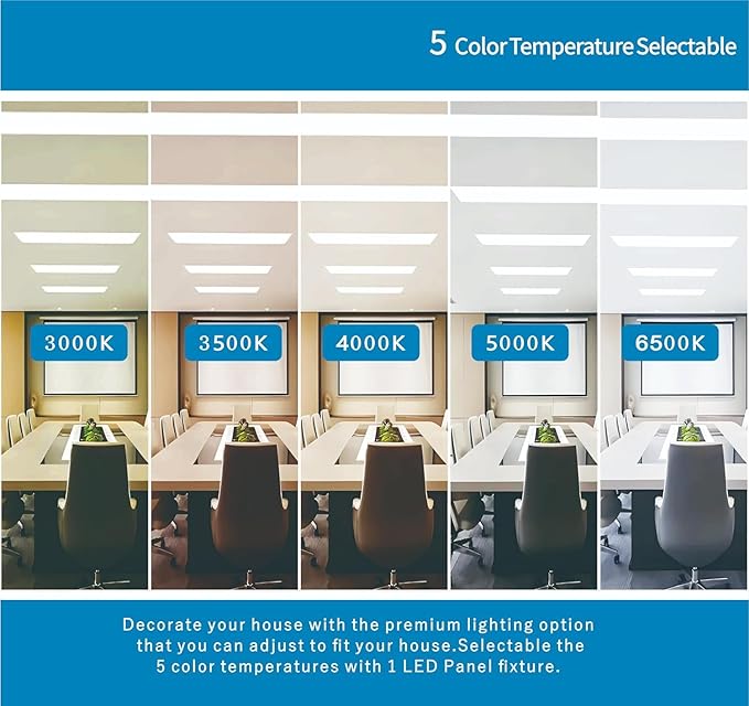 2x4 FT LED Light Flat Panel, 5 CCT 3K | 3.5k | 4K | 5K | 6.5K, Dimmable - Image 4