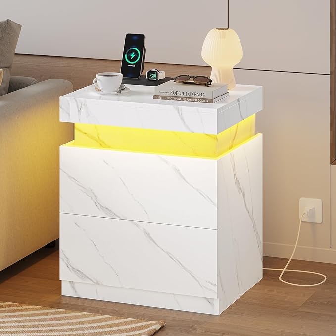 ADORNEVE Nightstand Set of 2, Night Stand - Image 6