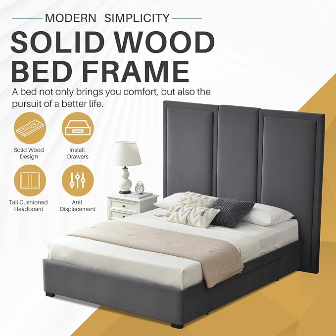 YUHUASHI Queen Size Bed Frame - Image 5