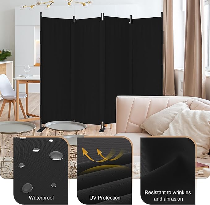 Room Divider, Upgraded Privacy Screen Highly Secretive, 4 Panel Portable Room - Image 3