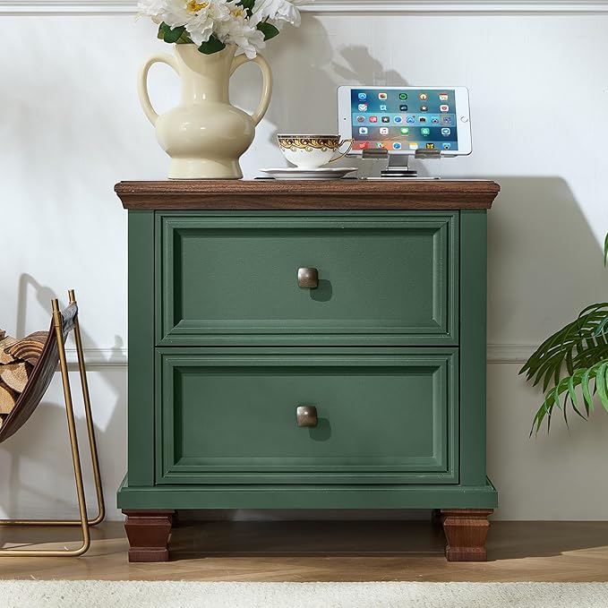 SAVOR LIFE Farmhouse Nightstand by SAVORLIFEFurniture