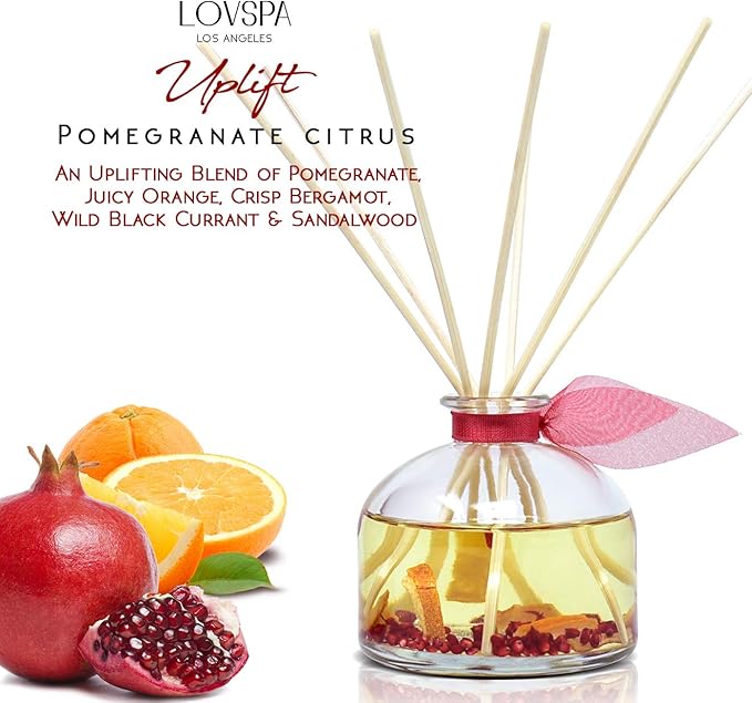 LOVSPA Reed Diffuser Set, Uplift Pomegranate Citrus Scented Oil Diffuser - Image 2
