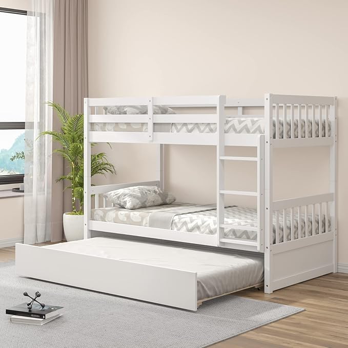 KOMFOTT Wood Twin Over Twin Bunk Bed - Image 3