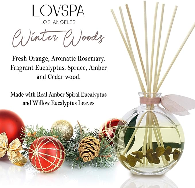 LOVSPA Reed Diffuser Set, Winter Woods Scented Oil Diffuser - Image 2