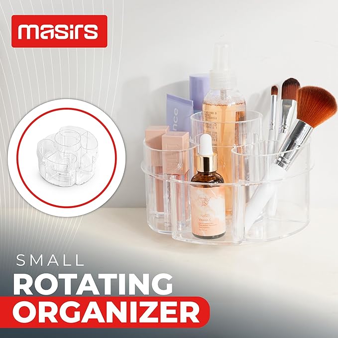 Masirs Small Rotating Makeup Organizer - Image 2