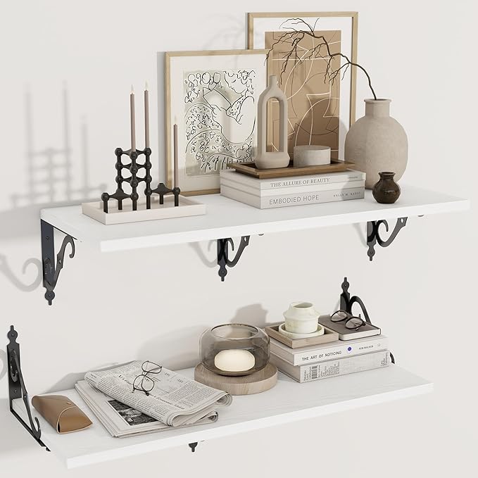 Dreamland Deep Floating Shelves, Wide Display Shelf Wall Mounted by Dreamland