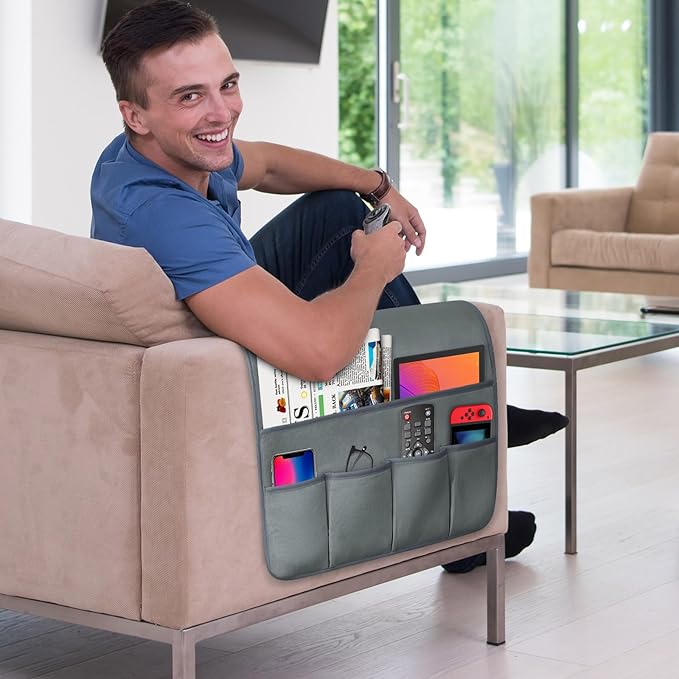 WETRBWEH TV Remote Control Holder Couch Caddy, Non-slip Bedside Caddy Organizer - Image 2