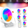 Smart Recessed Lighting 6 Inch, RGBCW Color Changing Canless Recessed Ceiling by VARICART