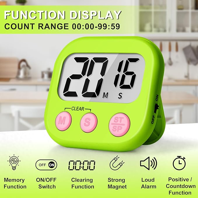 ZILLEEN Classroom Timer for Kids Teachers 4 Pack Digital Timers - Image 2