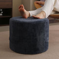 Tiita Stuffed Pouf Ottoman, Round Foot Stool Fluffy Floor Poufs Chair by TiitaHome