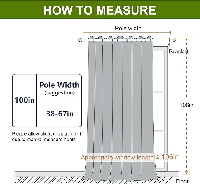 NICETOWN Room Space Divider Curtain, Slider Curtains Blackout Panel, Extra Wide - Image 2
